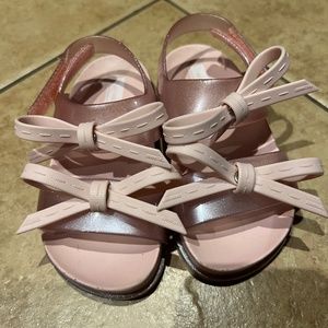 EUC Mini Melissa x Jason Wu pink bow jelly sandals